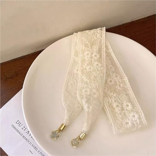 Lace Headscarf Hair Scarf Neckscarf Handbag Handle Wrap Ribbon Scarf Neckerchief Floral Lace Hair Ribbons2