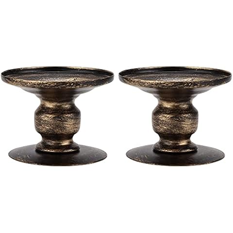 Hapivida 2Pcs Iron Candle Holders Cover