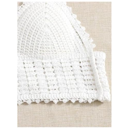 Image of NAIADES Women's Handmade Crochet Crop Top, Sleeveless Top for Women,Comfortable Fit