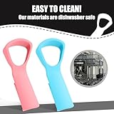 BOXOB 2pcs Handle Compatible with Air Up Water Bottle, Silicone Bottle Handle Attachment Water Bottle Carrier Grip Holder Strap Accessories for Carrying Sport Event School Home (Pink, Sky Blue) - Image 5