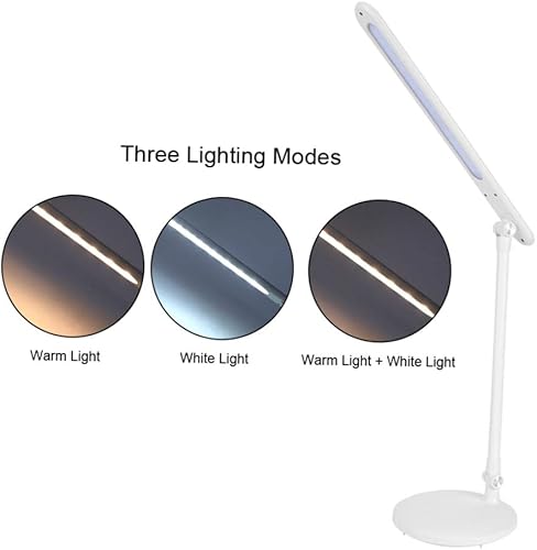 Miniatura 3 de FOPEAS Lámpara de escritorio LED de 4 W regulable para el cuidado de los ojos luz de mesa controlada con puerto de carga USB lámpara de escritorio