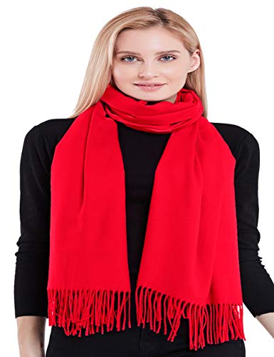 CJ Apparel Red 100% Cashmere Shawl Pashmina Scarf Wrap Stole Head Wrap Hand Made in Nepal New4
