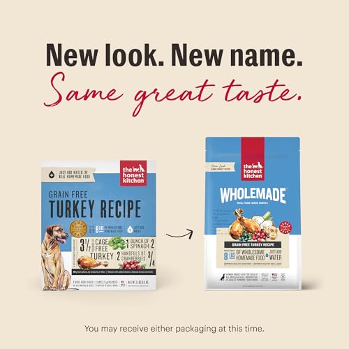 Image of The Honest Kitchen Human Grade Wholemade Dehydrated Dog Food, Grain Free Turkey Dog Food, 2 lb Bag