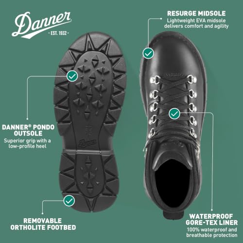 Image of Danner Women's Eastwood Waterproof Hiking Boot | Waterproof Leather Upper, Cushioned Insole, Rugged Traction Outsole, Lace-Up Ankle Support, Breathable Lining