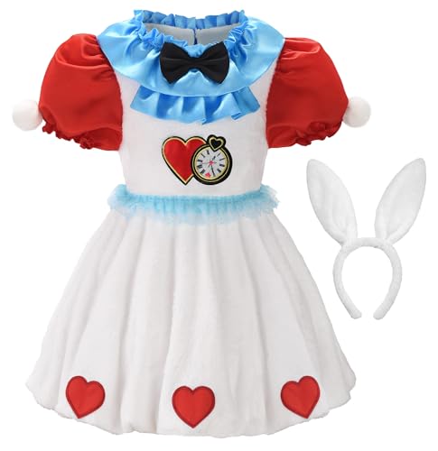 Disfraz completo de conejo blanco para niñas