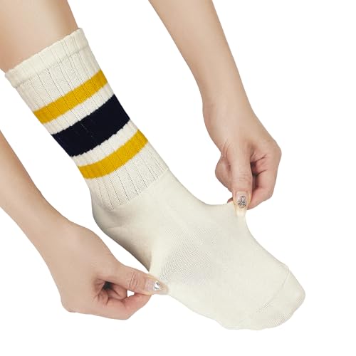 Image of American Trends Tube Socks for Women Striped Slouchy Scrunch Retro Socks Vintage Cute Crew Sock
