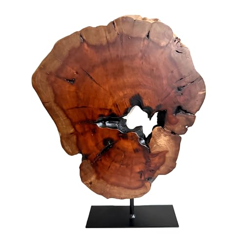Escultura de Madera Natural Tallada Irregular para Decoración miniatura 3