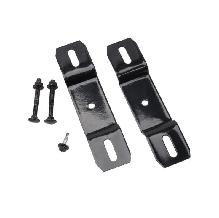 2 1/2" Sq. Steel Ornamental Fence Line Bracket Black (Set)