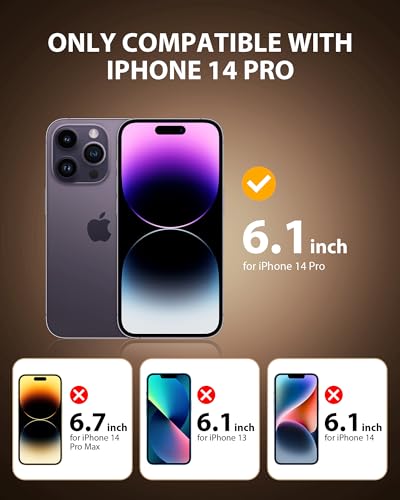 Image of PDDKISS 2 Pack Screen Protector for iPhone 14 Pro (2022) 6.1 inch Shatterproof Tempered Glass