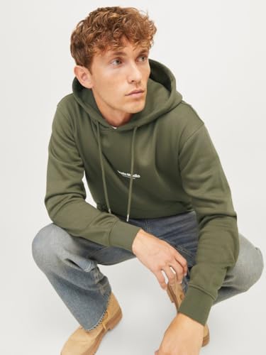 JACK & JONES Herren JORVESTERBRO Sweat Hood, Kapuzenhoodie, Dusty Olive, L 6