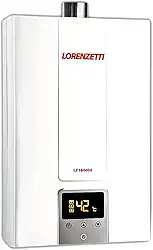 Aquecedor de Água a Gás Lorenzetti LZ 1600DE GLP – Digital, Bivolt, 15 L/min, Exaustão Forçada Sem Chama Piloto, Sensor de Gás e Temperatura Estável - Profissional