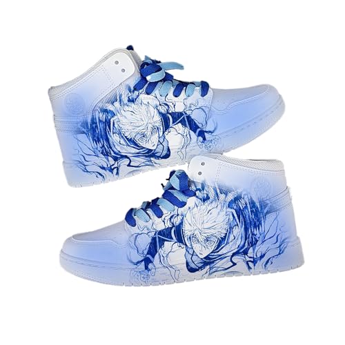 Blue Lock weiße Schuhe Seishiro Nagi Anime Casual Print High Top weiße Schuhe für Uni-Erwachsene Teenager Fashion Lovers Turnschuhe Sport Sneaker