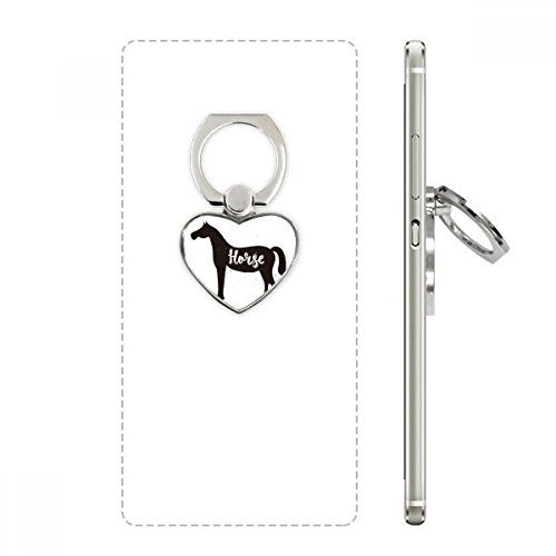 Support anneau pour téléphone cellulaire cheval noir et blanc rotatif et stable