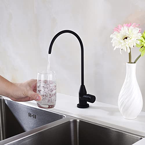 Wenken Drinking Water Purifier Faucet, Modern Stainless Steel Commercial Ro Water Filtration Faucet Matte Black For Under Sink Water Filter System #TOP4