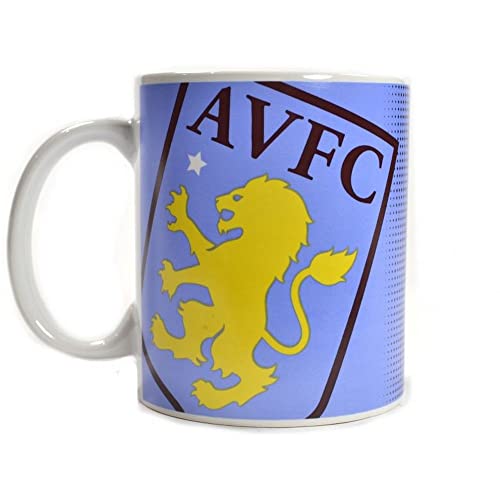 Aston Villa FC Aston Villa Halftone 11oz Boxed Mug, Adult Unisex, Multicolor (Multicolour), One Size