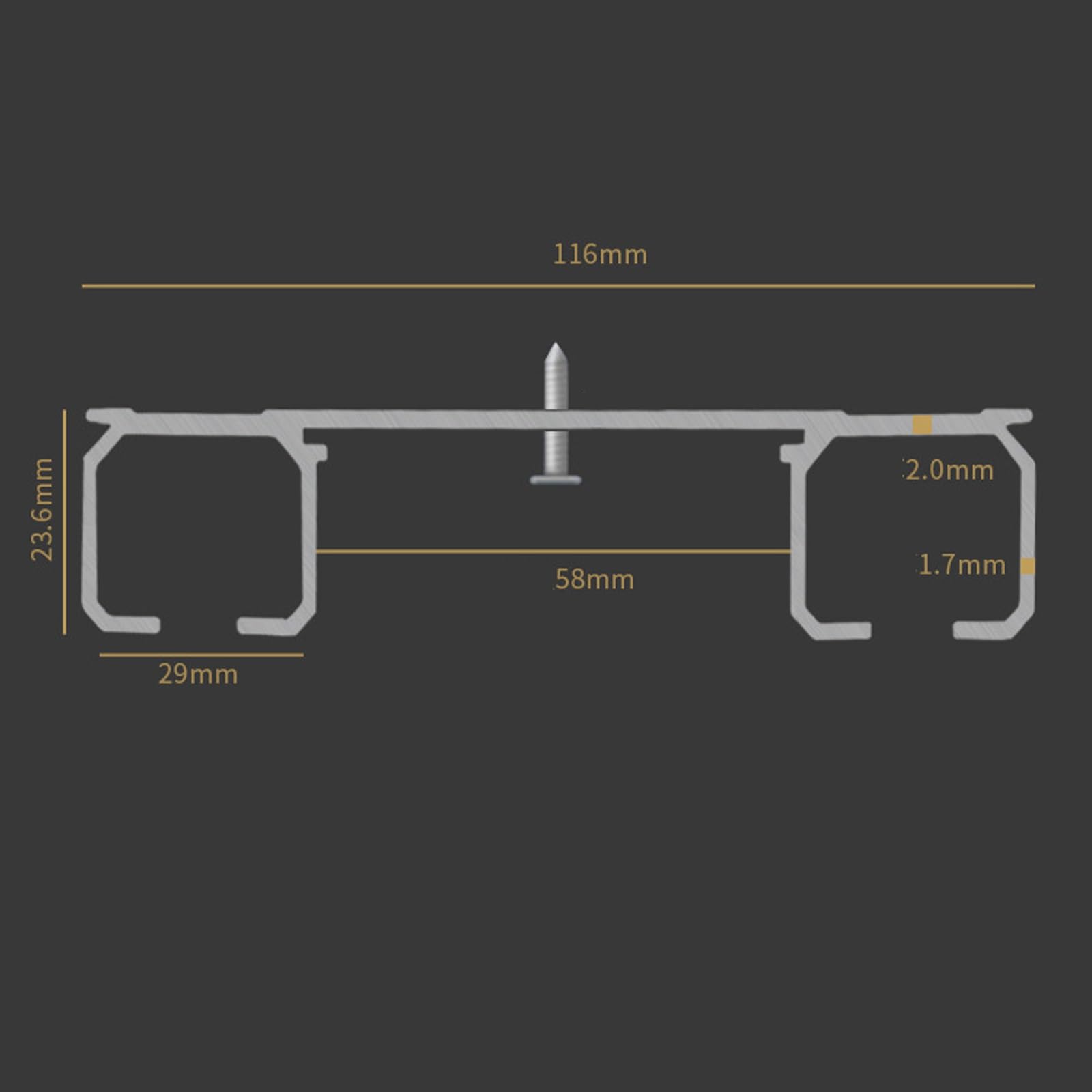 Deckengardinenschiene, 5 Meter Gardinenschiene, Vorhangschiene 2 Läufig, Für Müheloses Gleiten, Ideal Für Duschfenster, Wohnmobil-Raumteiler, Privatsphäre Und Heimdekoration(White,5.8m(19ft))