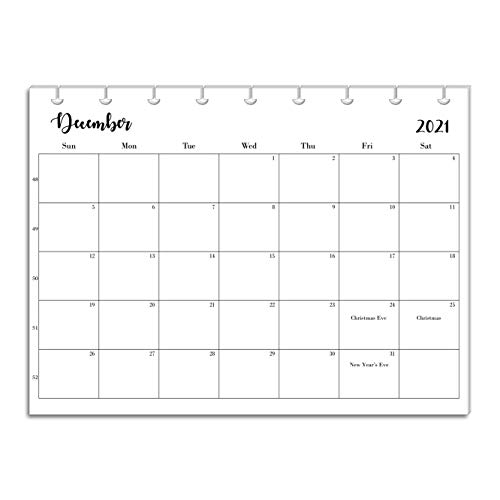2022 2023 Monthly Refills for 9-Disc Planners (24 Month, Dated JANUARY 2022-DECEMBER 2023), Monthly Calendar for Medium Size Planners (7 x 9,25 inches) (PLANNER SOLD SEPARATELY)