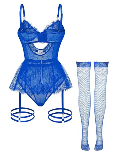 Image of Foxiny Sexy Lingerie Set 3 Piece Women Corset Bodysuit