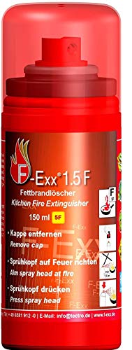 1.5 F - Der kleine Fett- und Festbrand-Feuerlöscher für die Küche und Zuhause (Made in Germany)