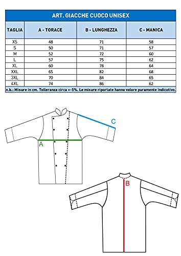 JOBLINE Giacca Cuoco MICROCLIP col. Nero TG. XXL