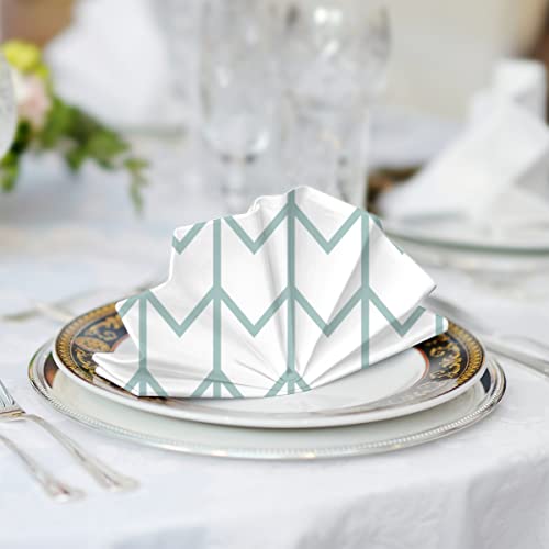 Chevron Stripe Cloth Napkins Set Of 6 Dinner Napkins Washable Table Napkin For Cocktail Home Wedding Banquet Party Restaurants 20 X 20 Inch #TOP1