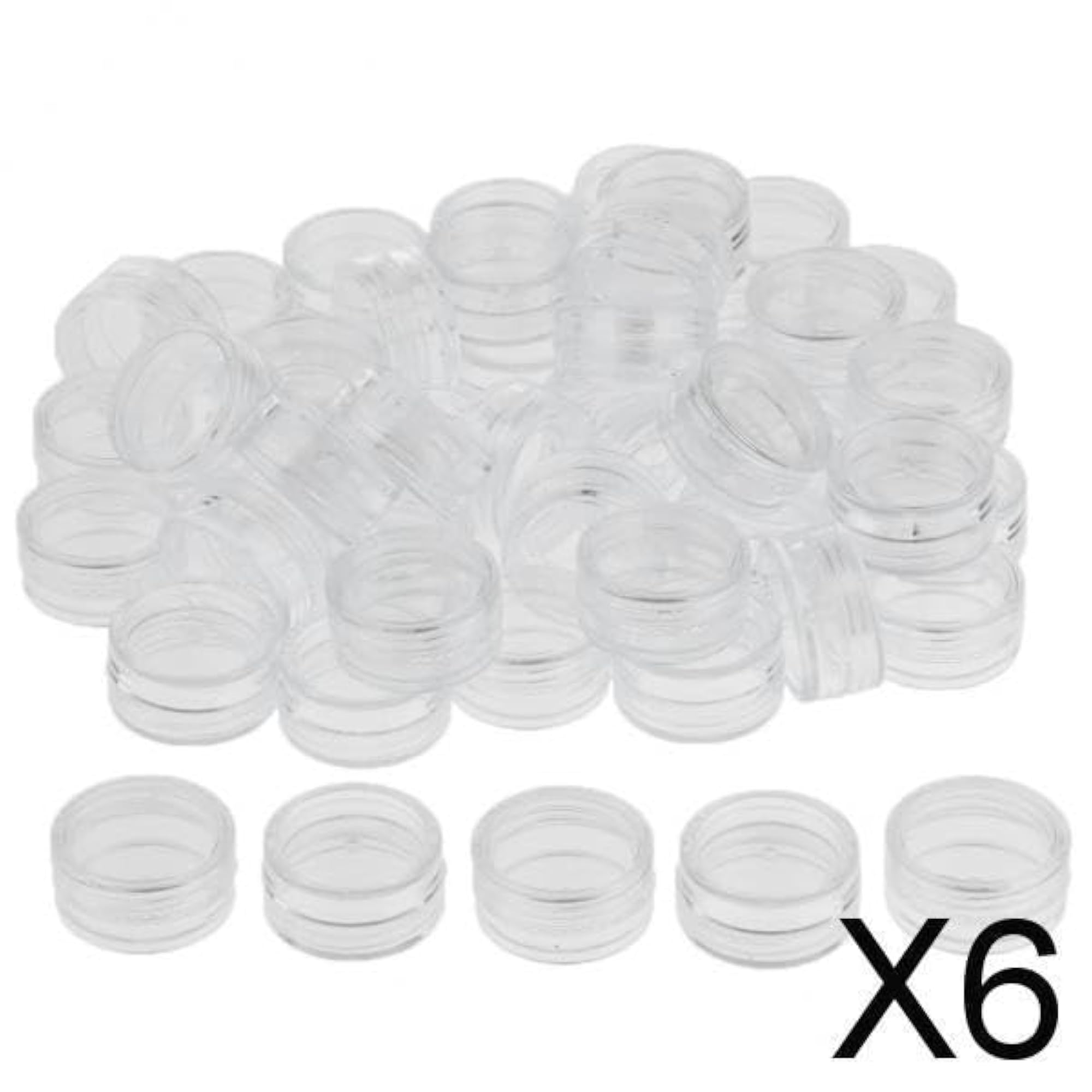 50 Pieces PVC Cosmetic Pot Jars Lotion Cream Sample Container