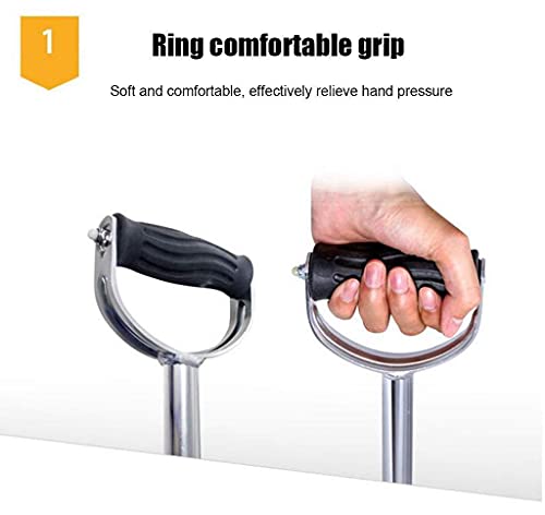 Andador con Ruedas, Bastón para Caminar, Equilibrio Ajustable y liviano, Ayuda para la Movilidad, Muleta de Aluminio Estable, Productos ortopédicos, Accesorios, bastón para Hombres y Mujeres