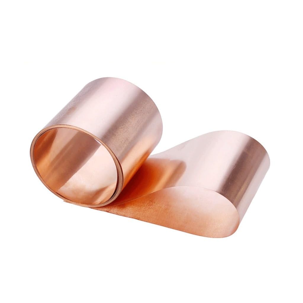 Rotolo Lamiera Rame 0,1mm X 20cm X 1m - 99,9% Puro Per Fai Da Te E Artigianato