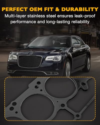 Image of HS 26423 PT Engine Cylinder Head Gasket Set Compatible with 2009-2020 Dodge Ram 1500 2500 3500 Challenger Charger Durango Chrysler 300 Aspen Jeep Commander Grand Cherokee 5.7L V8