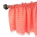 A Vision to Remember Light Coral Sheer Ruffle Valance Extra Wide Window Treatment