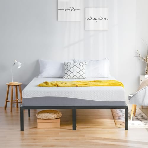 Olee Sleep King Mattress, 10 Inch Gel Memory Foam Mattress, Gel Infused for Comfort and Pressure Relief, CertiPUR-US Certified, Bed-in-a-Box, Medium Firm, Grey, King Size