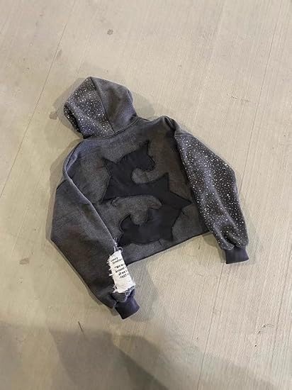 Y2K Pattern Zipper Hoodie Men's and Women's Extra Large Street Sports Shirt Retro Zipper Casual Jacket - Image 2