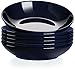 LOVECASA Serie Sweet Servizio di Piatti in Porcellana, Set di Piatti Profondi, Piatti Fondi in Porcellana per 6 Persone, 21CM 550ML, per Primi, Zuppa, Pasta, Insalata, Blu Scuro