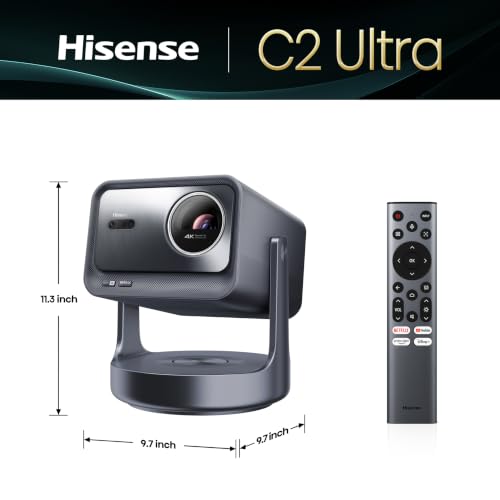 Hisense C2 Ultra, Triple Laser Smart Portable Projector, 4K UHD, 3,000 Lumens, 65” – 300”, Dolby Vision, IMAX Enhanced, Sound by JBL, Netflix Included, Designed for Xbox, Optical Zoom - image 2
