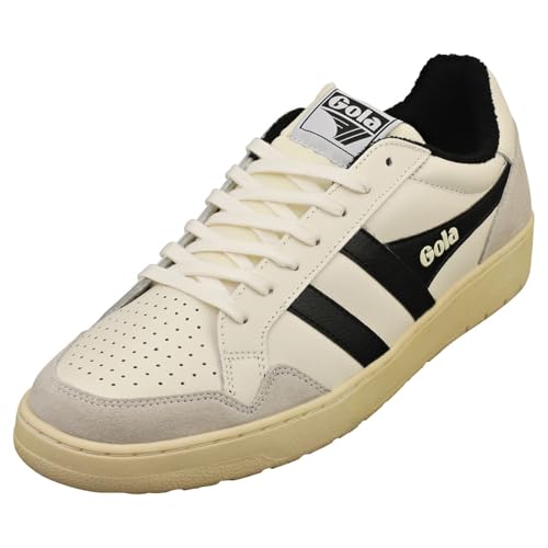 Gola Unisex Eagle Sneaker, Off White/Black/Off White, 43 EU