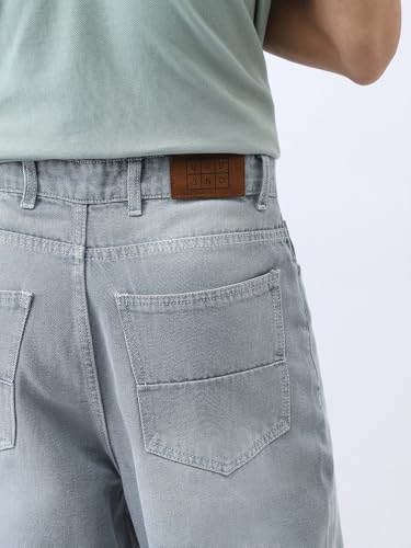 Image of Urbano Fashion Men's Loose Baggy Fit Washed Jeans Non-Stretchable
