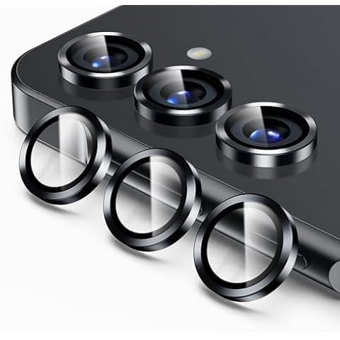 AFARER Galaxy A35 5G Lens Camera Protector,Ultra HD & Anti-Scratch Aluminium Alloy Cover,Powerful Adhesion,Individual 9H Glass Lens Cover for Samsung A35-Black Cover