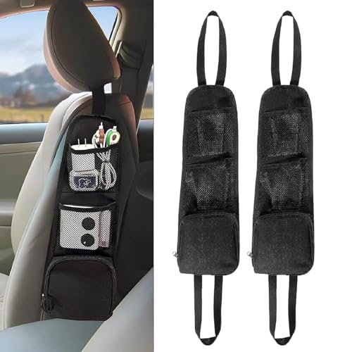 Autositz-Seitenorganisator 2 Stück Auto Organizer Kinder mit 3 Große Speicherkapazität Auto Zubehör Innenraum Rücksitz Organizer Sitz Organizer für Meisten Autos wie SUV Volkswagen Busse Wohnwagen Woh