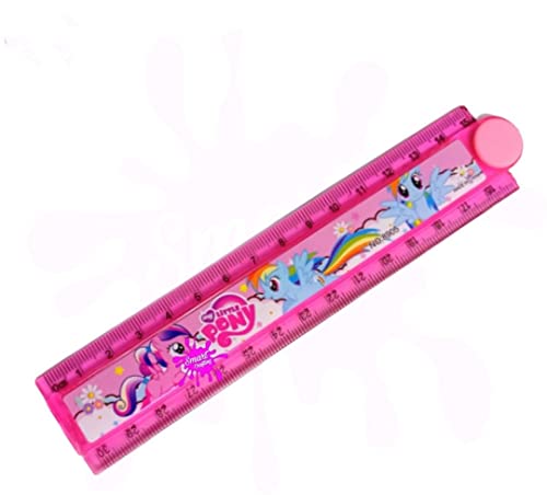 AK-Store-2-Pack-Cartoon-Design-30cm-Plastic-Folding-Ruler-Scale-with-Multiple-Design-Geometry-Stencils-for-Kids-Boys-and-Girls-Birthday-Return-Gifts