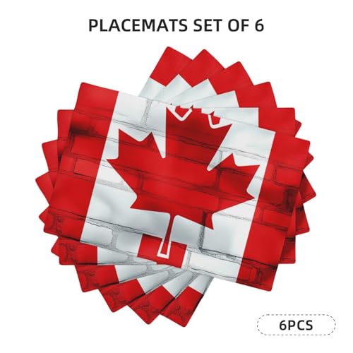 Sets de table lavables drapeau canadien抗热 de ferme pour décoration table intérieur extérieur - 3
