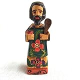 Altiplano Small San Pasqual Kitchen Saint - 5' Tall, Hand Carved, Made in Guatemala