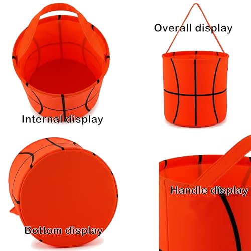 Image of XinblueCo Baseball Basket Easter Baskets for Canvas Easter Egg Hunt Baskets