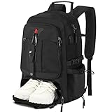 Fujampe Travel Backpack for Men Women Airline Approved Anti Theft Carry on Backpack with Shoes Compartment USB Charging Port, Waterproof 60L Large Business Hiking Laptop Gym Bag for 17 Inch Laptop