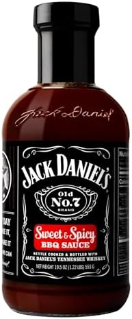 Jack Daniel Sweet & Spicy BBQ Sauce, Gluten Free, No Preservatives, 553g Barbecue Sauce Bottle