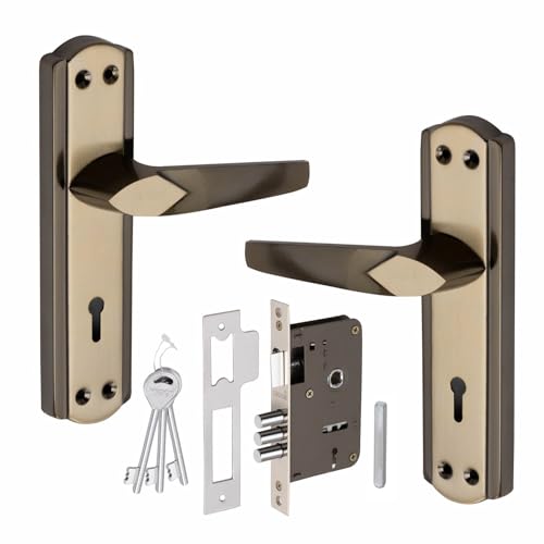 Image of Milton Mortise Lock Set - Mhi-Tilak Black.Gold