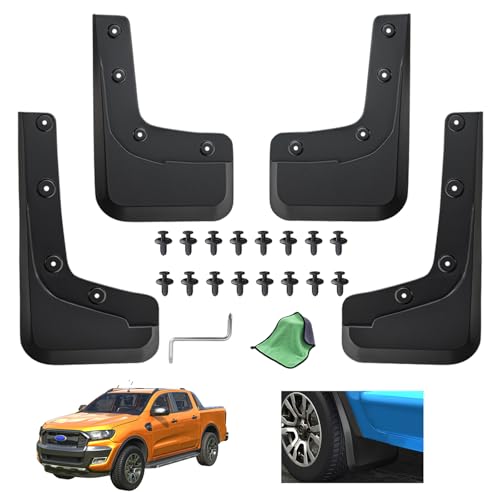 Image of 2024-2025 Ford Ranger Mud Flaps - 4PCS Front & Rear Splash Guards for XL /XLT /Lariat, No Drill Required, All Weather Protector Splash Guard Fenders, Not for Raptor (with Wheel Flare)