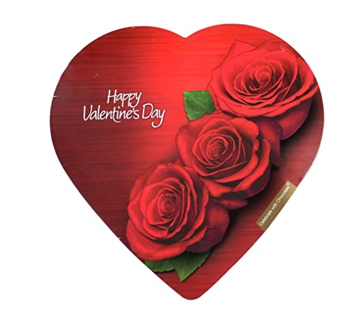 Pack of 2 Assorted Elmer Chocolates (Made in USA) in Heart-Shaped Boxes, 2 oz. Perfect for Valentine's Day Gifts! (3 Roses & 2 Roses)