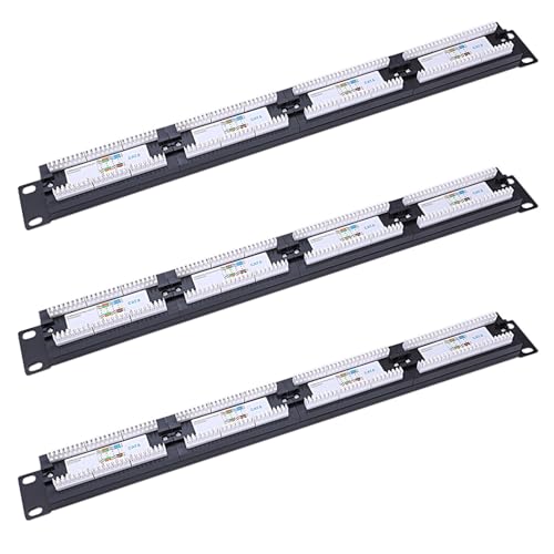 Panneau de brassage RJ45 24 ports UTP Cat6 rackable et mural lot de 3
