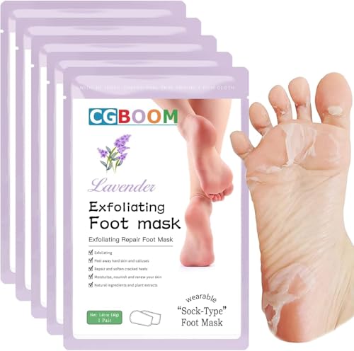 5er Pack Fußmaske Hornhaut und abgestorbene Haut entfernen Fußpeeling Maske Anti Aging Exfoliating Socken Fußschälmaske Hornhaut Socken Peeling Baby Feet für Frauen & Männer Klassisch