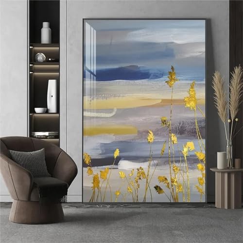Peintures abstraites sur toile de salon KEBIA déco murale roseau minimaliste